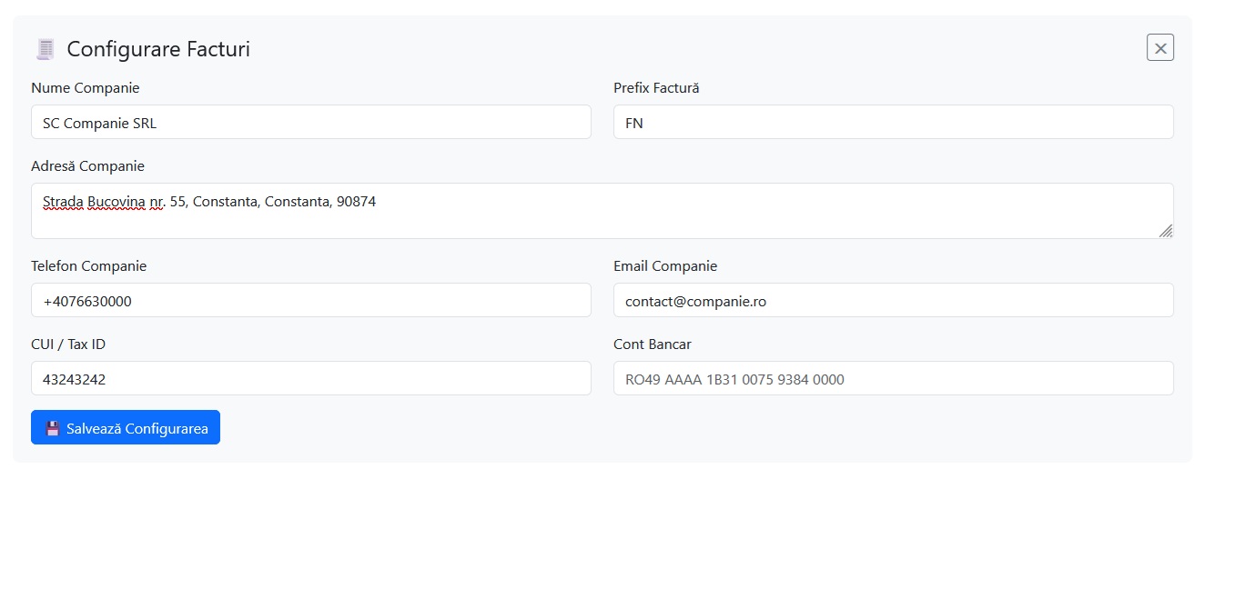 Setari Facturi